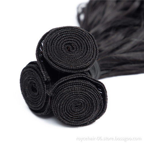 Royce Cheap 100% Cuticle Aligned Virgin Remy Indian Temple Human Hair Fumi Loose Weave Double Drawn Extensions in China